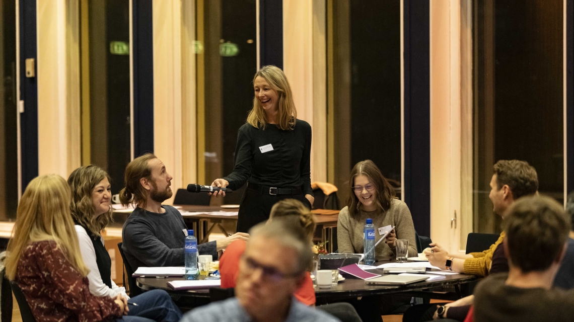 Marie Steine von der Lippe og lærere under Lærerseminaret 2021.